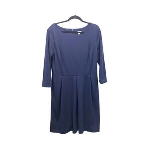 Merona Women’s Size XL‎ Navy Blue Casual Dress 3/4 Sleeve w/Pockets Modest.